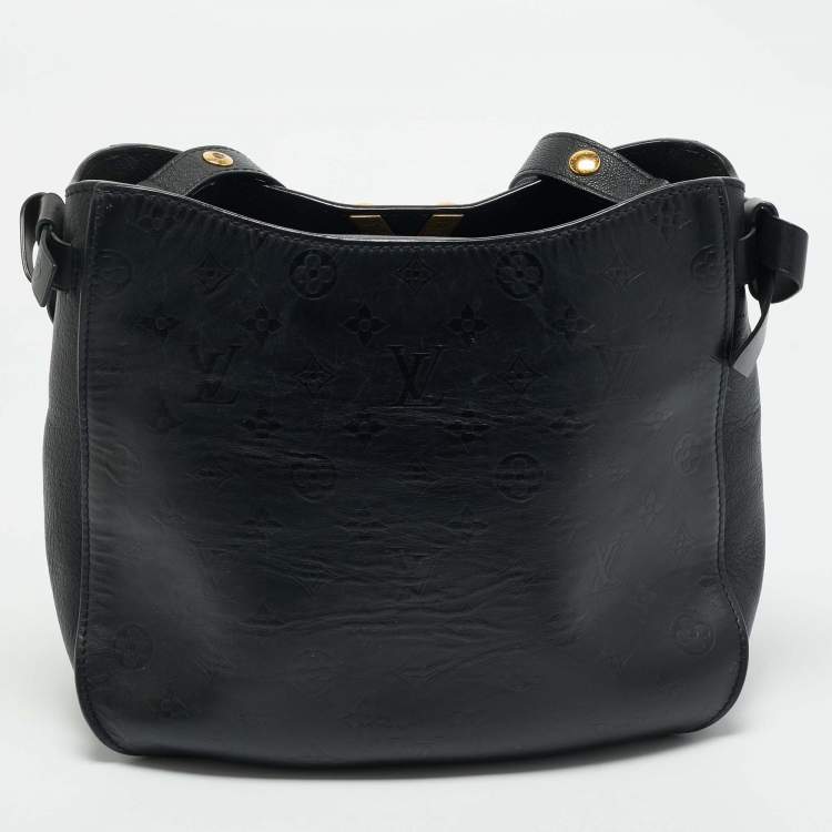 Pre Owned Louis Vuitton Black Monogram Leather Very Hobo Bag