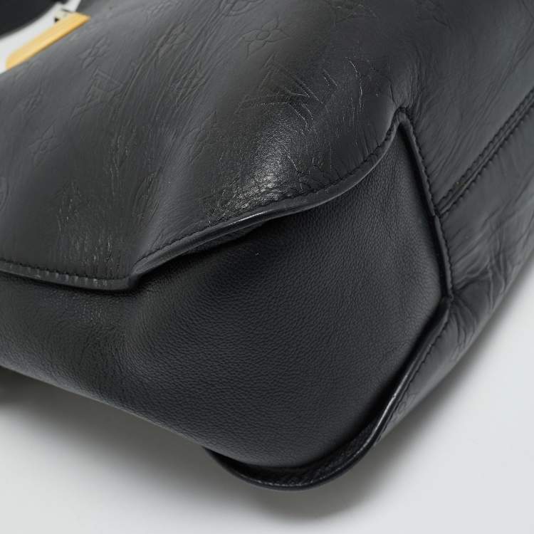 Pre Owned Louis Vuitton Black Monogram Leather Very Hobo Bag