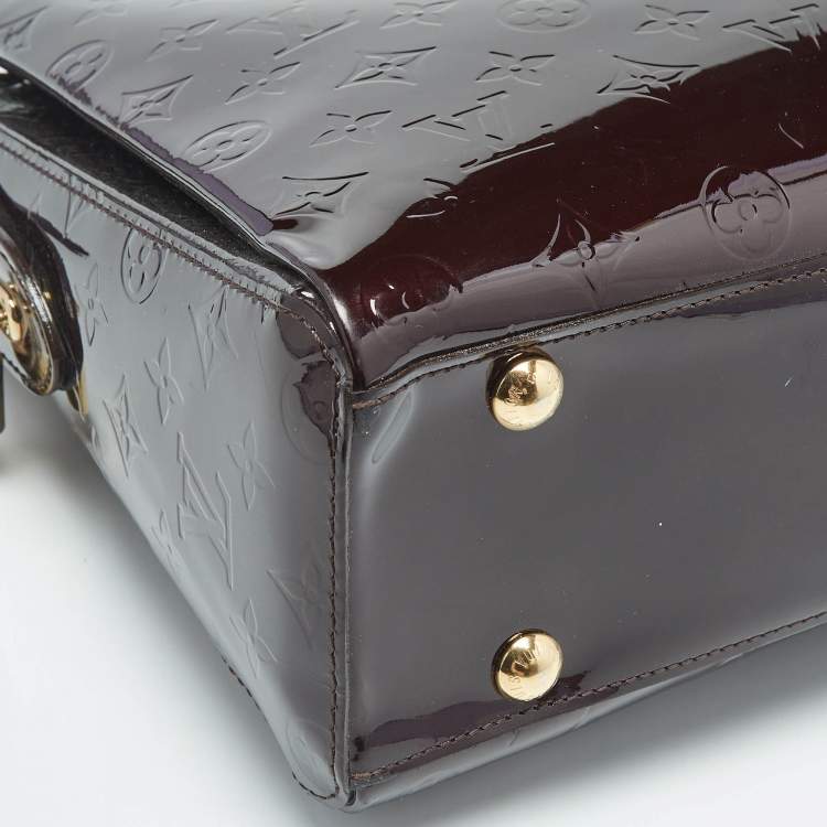 Pre Owned Louis Vuitton Amarante Monogram Vernis Melrose Avenue Bag