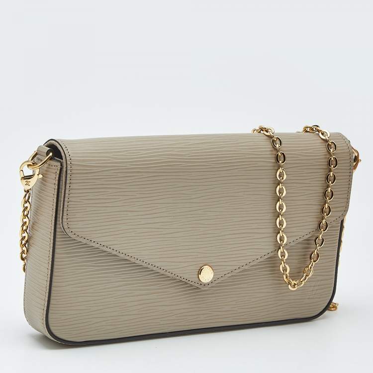 Pre Owned Louis Vuitton Galet Epi Leather Pochette Felicie Bag