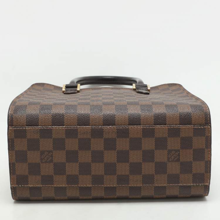 Pre Owned Louis Vuitton Damier Ebene Canvas and Leather Triana Bag
