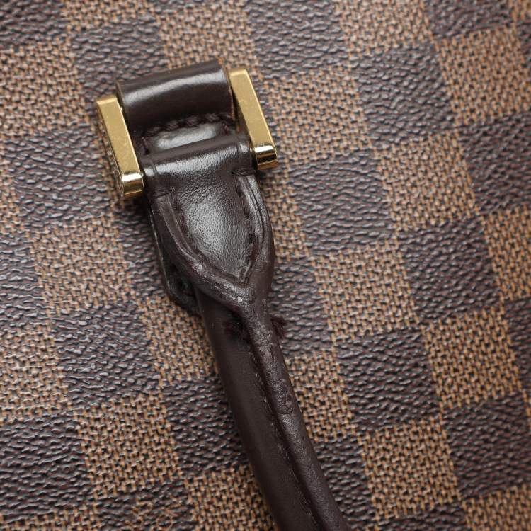 Pre Owned Louis Vuitton Damier Ebene Canvas and Leather Triana Bag