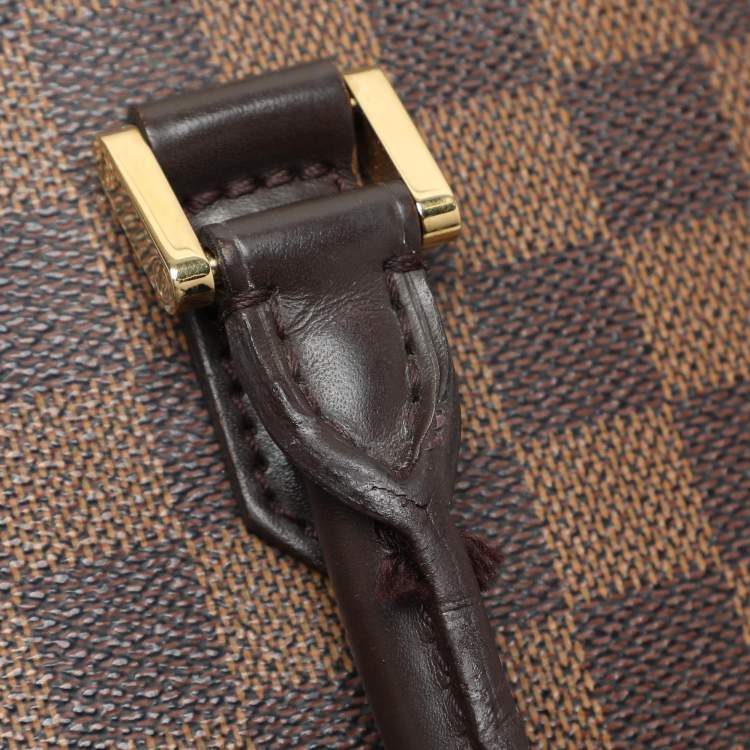 Pre Owned Louis Vuitton Damier Ebene Canvas and Leather Triana Bag