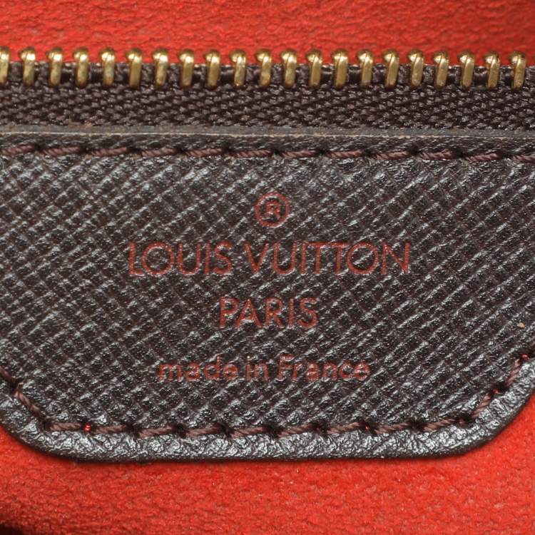 Pre Owned Louis Vuitton Damier Ebene Canvas and Leather Triana Bag