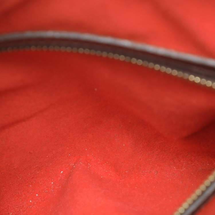 Pre Owned Louis Vuitton Damier Ebene Canvas and Leather Triana Bag