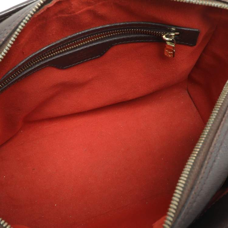 Pre Owned Louis Vuitton Damier Ebene Canvas and Leather Triana Bag