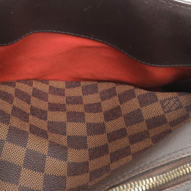 Pre Owned Louis Vuitton Damier Ebene Canvas and Leather Triana Bag