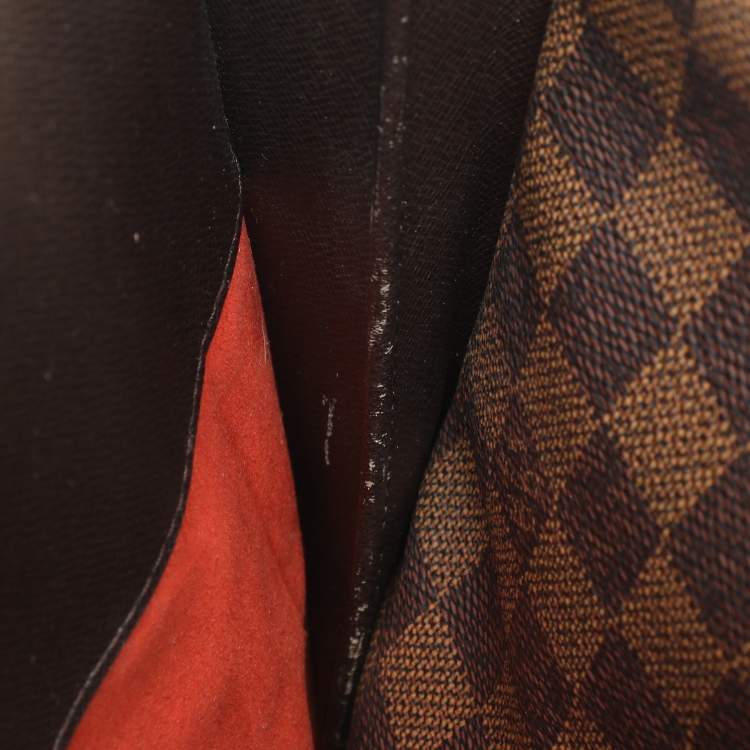 Pre Owned Louis Vuitton Damier Ebene Canvas and Leather Triana Bag