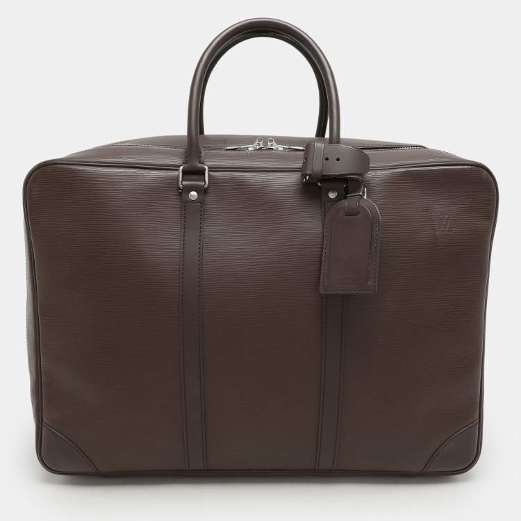 Pre Owned Louis Vuitton Moka Epi Leather Sirius 45 Soft Suitcase