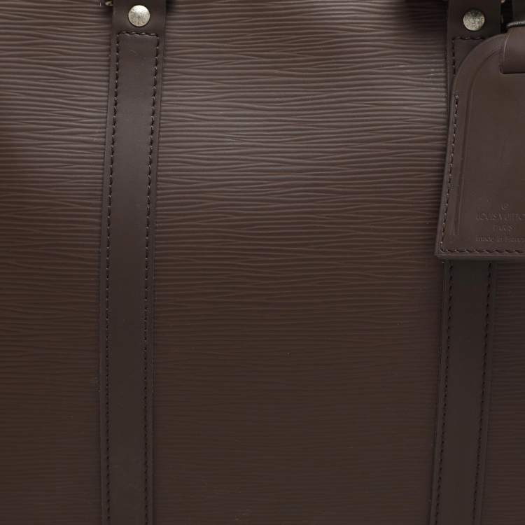 Pre Owned Louis Vuitton Moka Epi Leather Sirius 45 Soft Suitcase