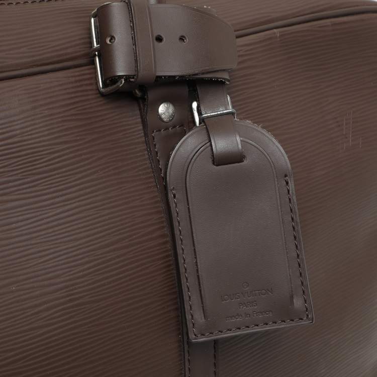 Pre Owned Louis Vuitton Moka Epi Leather Sirius 45 Soft Suitcase