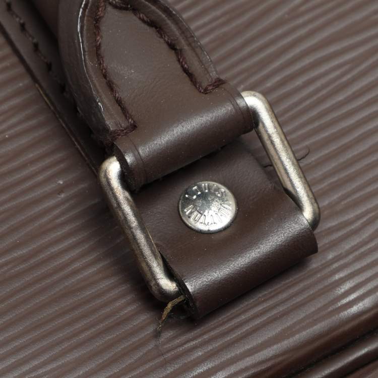 Pre Owned Louis Vuitton Moka Epi Leather Sirius 45 Soft Suitcase