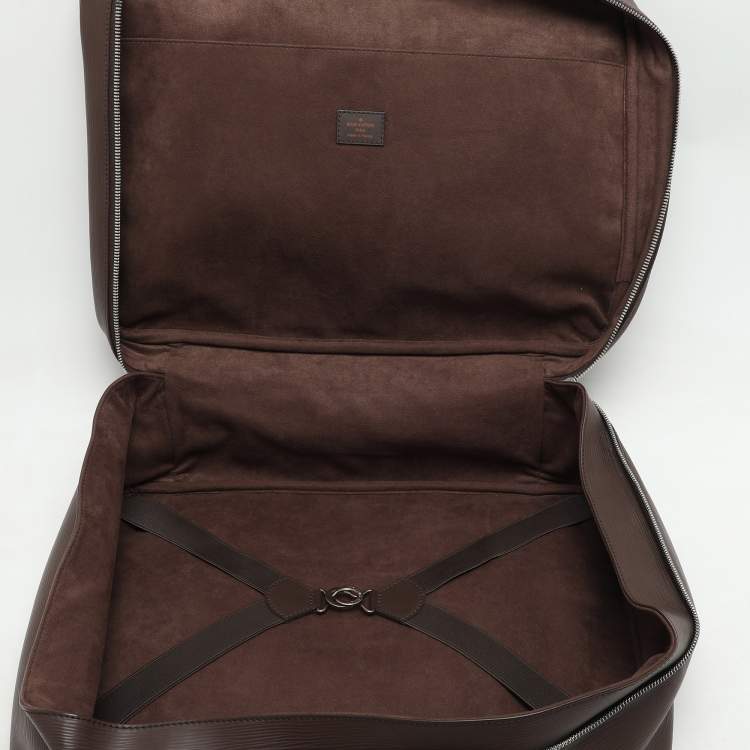Pre Owned Louis Vuitton Moka Epi Leather Sirius 45 Soft Suitcase