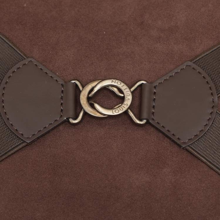 Pre Owned Louis Vuitton Moka Epi Leather Sirius 45 Soft Suitcase