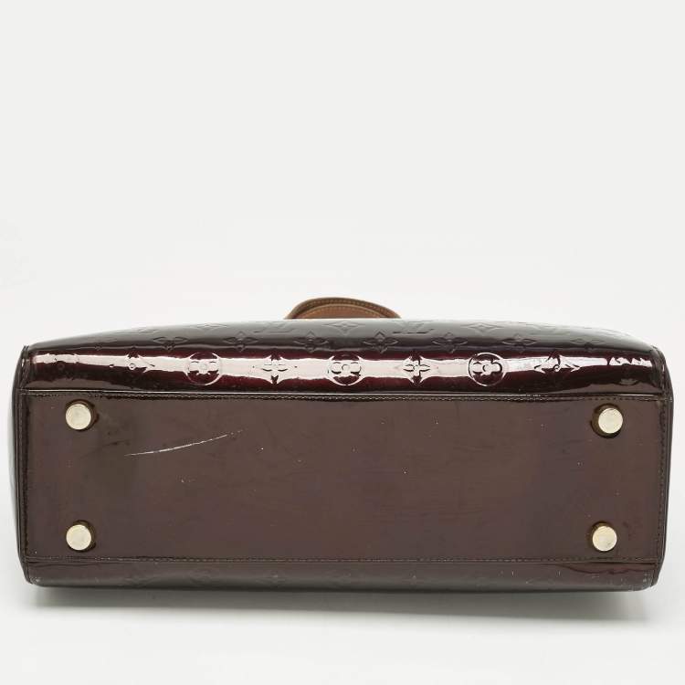 Pre Owned Louis Vuitton Amarante Monogram Vernis Brea GM Bag