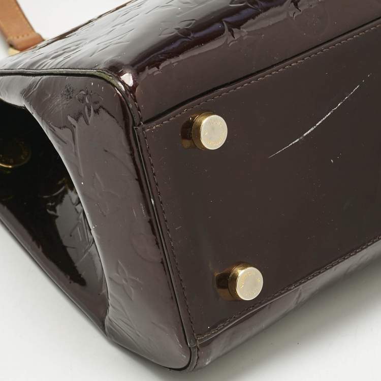 Pre Owned Louis Vuitton Amarante Monogram Vernis Brea GM Bag