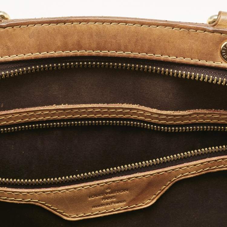 Pre Owned Louis Vuitton Amarante Monogram Vernis Brea GM Bag