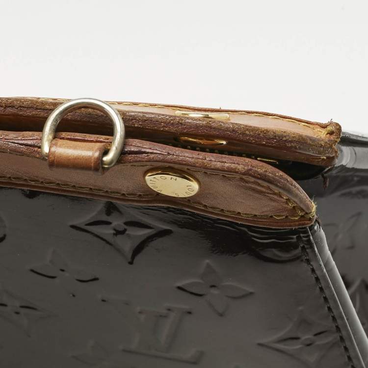 Pre Owned Louis Vuitton Amarante Monogram Vernis Brea GM Bag
