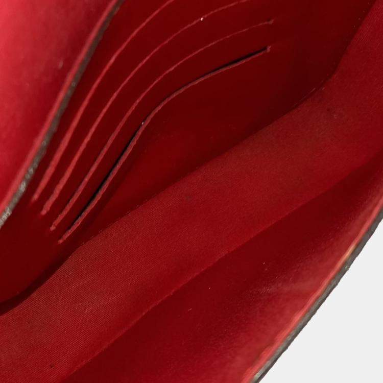 Pre Owned Louis Vuitton Red Patent Leather Vernis Mini Sac Lucy Crossbody Bag
