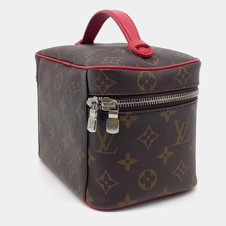 Pre Owned Louis Vuitton Brown Coated Canvas Macassar Nice Mini