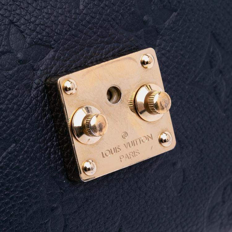 Pre Owned Louis Vuitton Blue Monogram Empreinte Pochette Metis