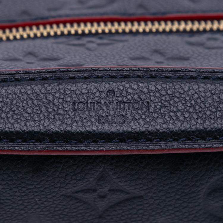 Pre Owned Louis Vuitton Blue Monogram Empreinte Pochette Metis