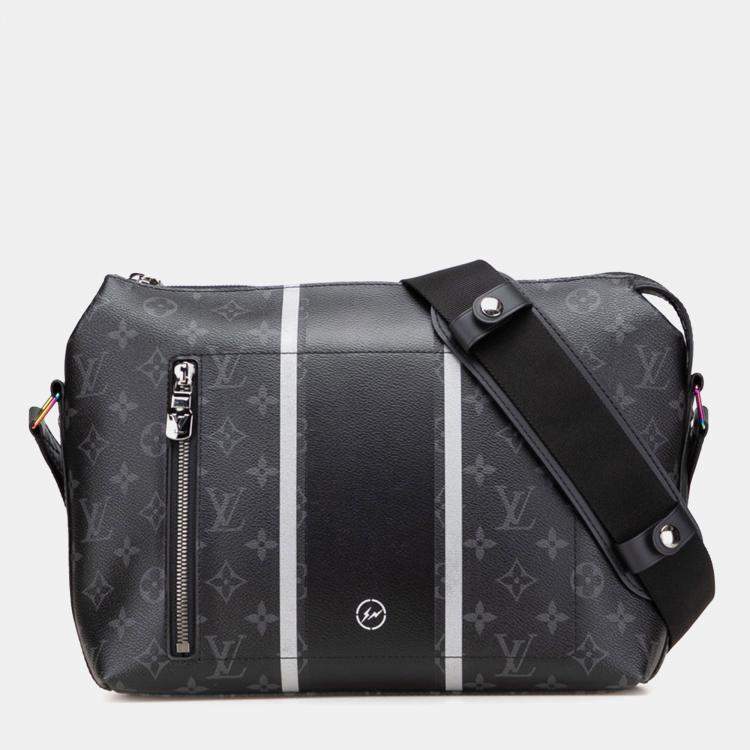 Pre Owned Louis Vuitton Black Fragment Monogram Eclipse Flash Apollo Messenger PM