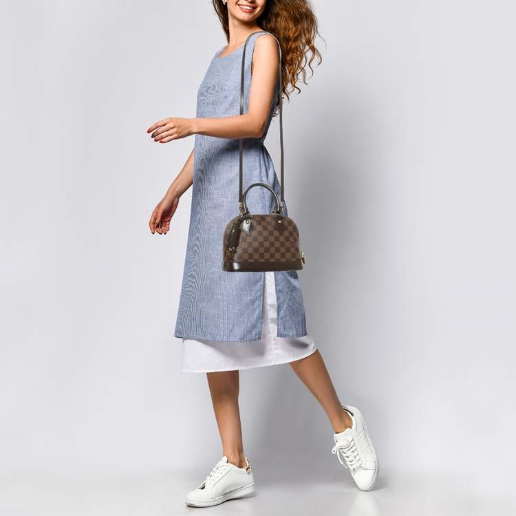 Pre Owned Louis Vuitton Damier Ebene Canvas Alma BB Bag