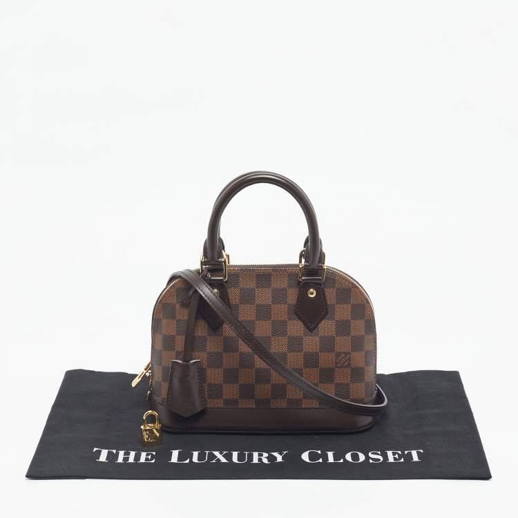 Pre Owned Louis Vuitton Damier Ebene Canvas Alma BB Bag