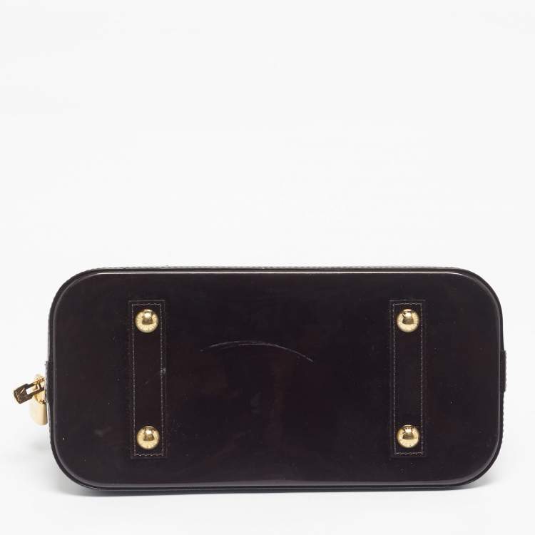 Pre Owned Louis Vuitton Amarante Monogram Vernis Alma PM Bag