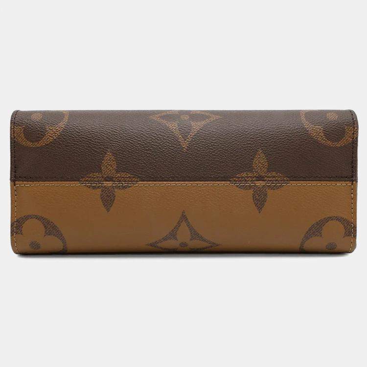 Pre Owned Louis Vuitton OnTheGo PM Monogram Reverse Canvas Tote Bag