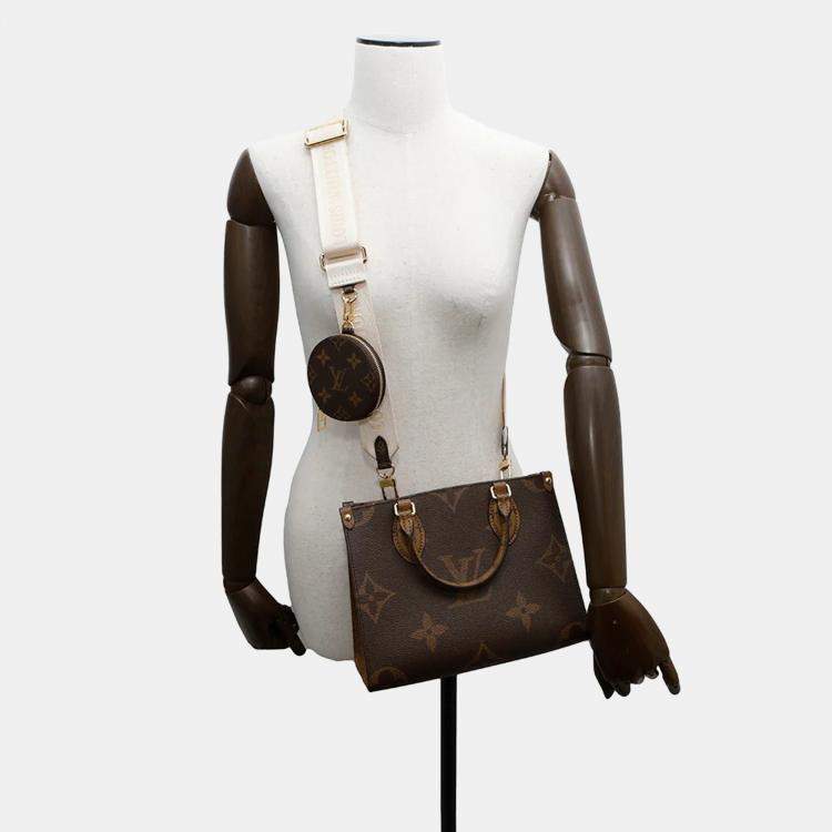 Pre Owned Louis Vuitton OnTheGo PM Monogram Reverse Canvas Tote Bag