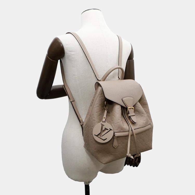 Pre Owned Louis Vuitton Montsouris Tourterellem45410 Monogram Empreinte Leather Size Pm