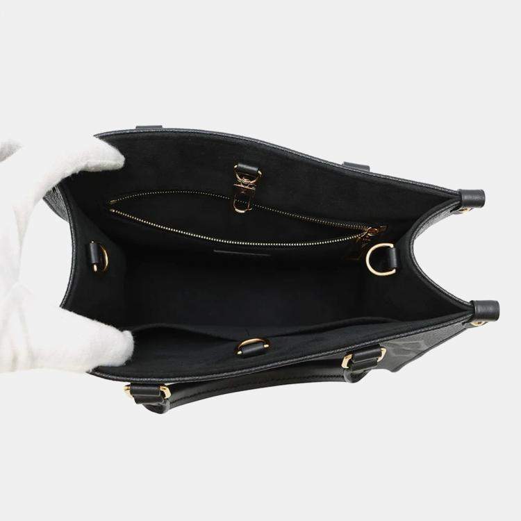 Pre Owned Louis Vuitton OnTheGo PM Noir Monogram Empreinte Leather Tote Bag