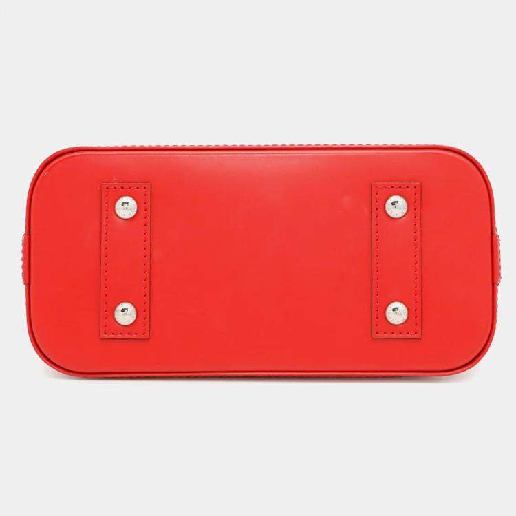 Pre Owned Louis Vuitton Alma BB Coquelicot Epi Leather Satchel Bag