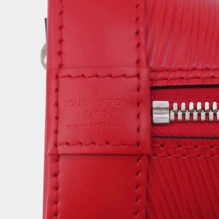 Pre Owned Louis Vuitton Alma BB Coquelicot Epi Leather Satchel Bag