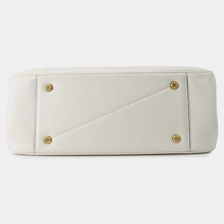 Pre Owned Louis Vuitton All Set White/Blackm57203 Leather Size Mm