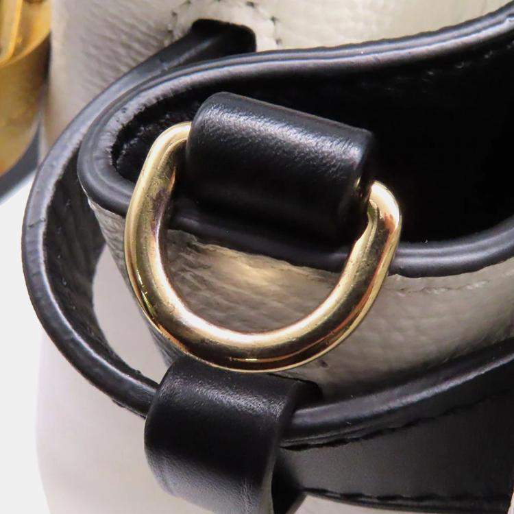 Pre Owned Louis Vuitton All Set White/Blackm57203 Leather Size Mm