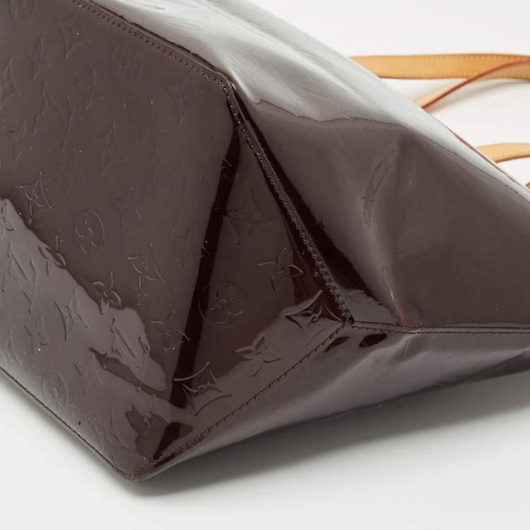 Pre Owned Louis Vuitton Amarante Monogram Vernis Bellevue GM Bag