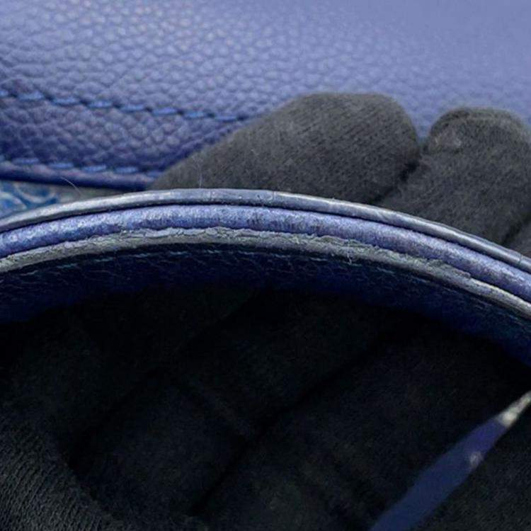 Pre Owned Louis Vuitton Blue Monogram Bandana Journey Tote