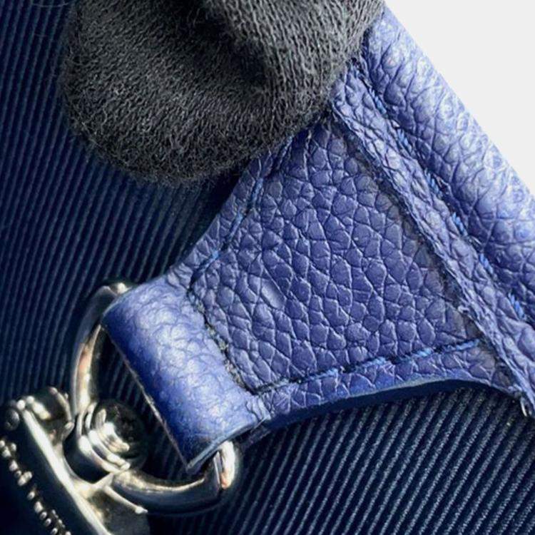 Pre Owned Louis Vuitton Blue Monogram Bandana Journey Tote
