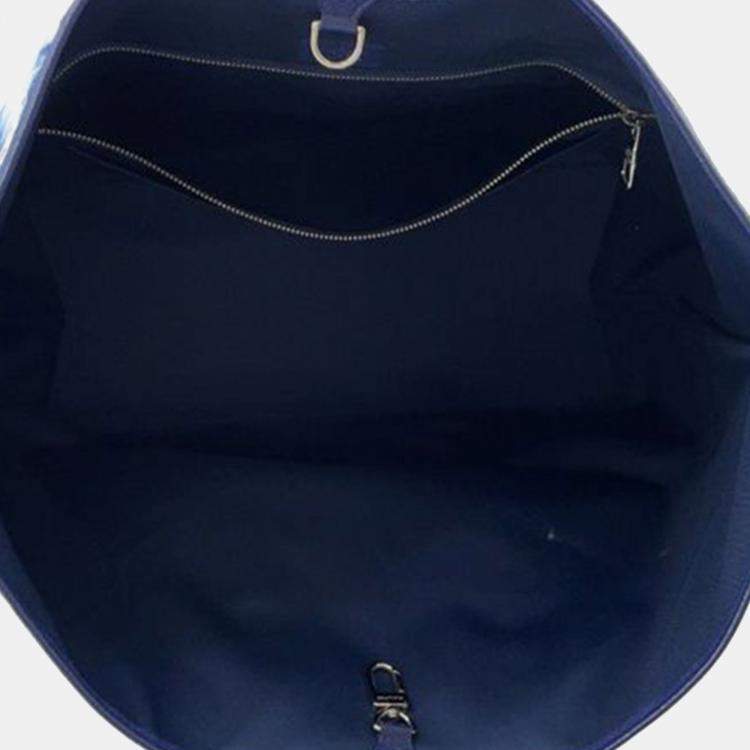 Pre Owned Louis Vuitton Blue Monogram Bandana Journey Tote