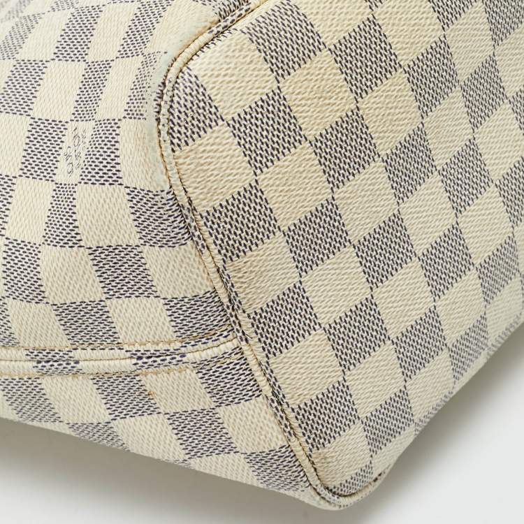 Pre Owned Louis Vuitton Damier Azur Canvas Neverfull MM Bag