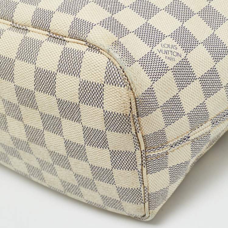 Pre Owned Louis Vuitton Damier Azur Canvas Neverfull MM Bag