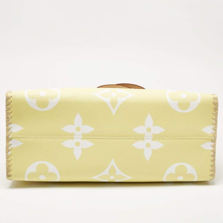 Pre Owned Louis Vuitton Monogram Giant By The Pool Canvas and Raffia Dubai Onthego GM Bag