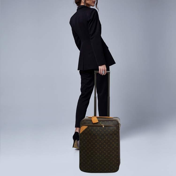 Pre Owned Louis Vuitton Monogram Canvas Business Pegase Legere 55 Luggage