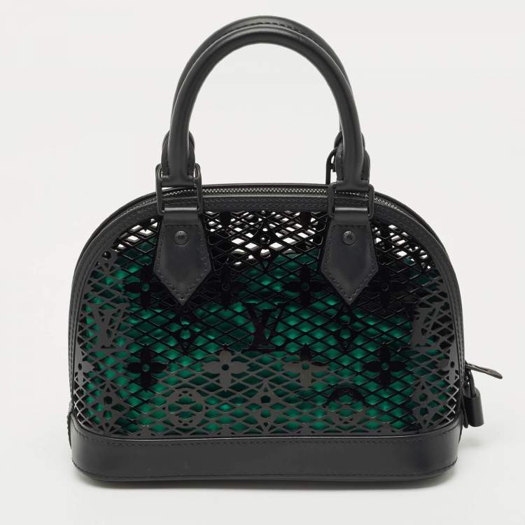 Pre Owned Louis Vuitton Monogram Lace Patent Leather Alma BB Bag