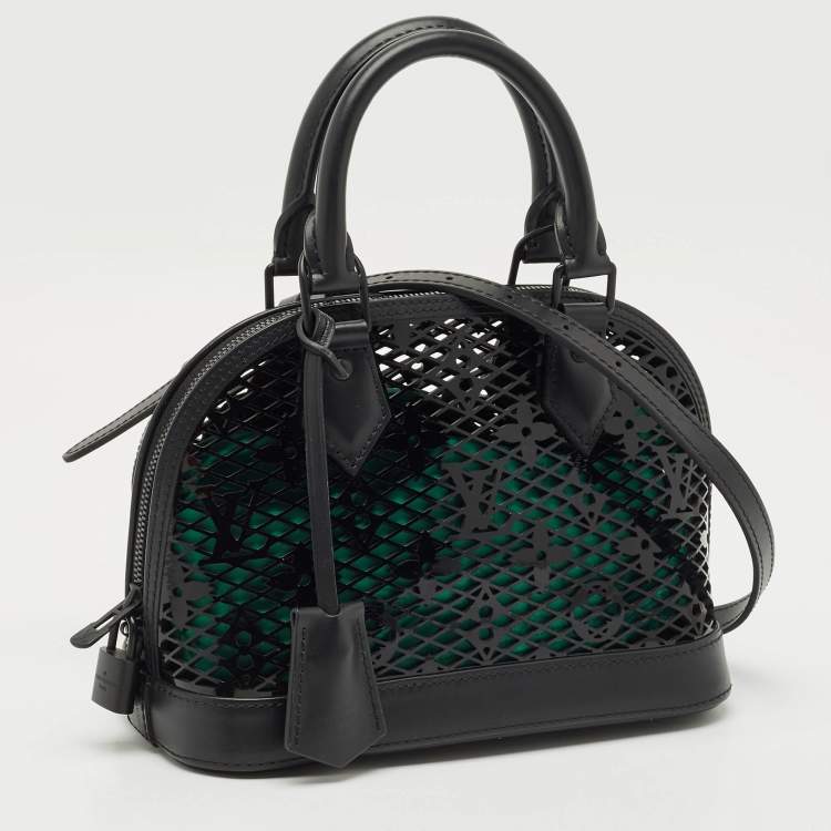 Pre Owned Louis Vuitton Monogram Lace Patent Leather Alma BB Bag