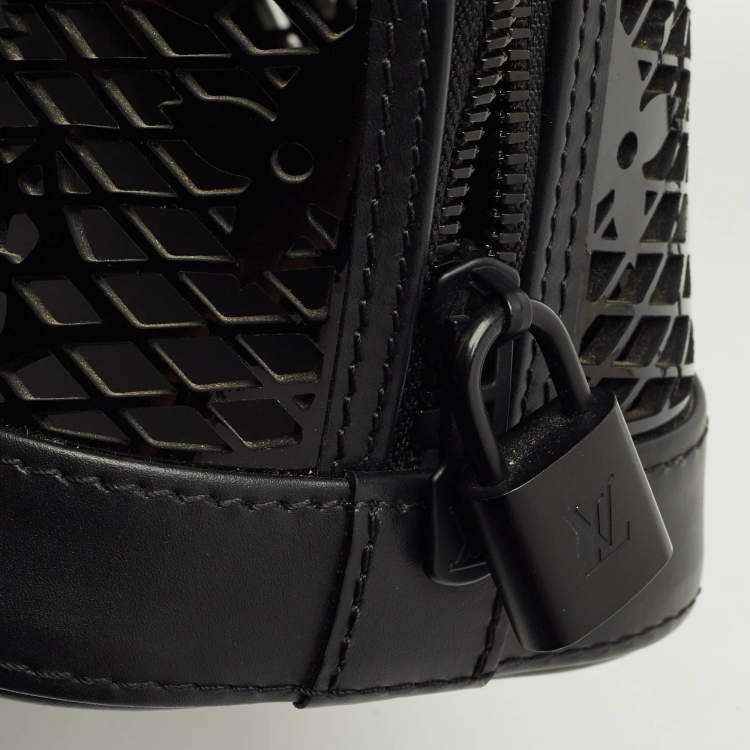 Pre Owned Louis Vuitton Monogram Lace Patent Leather Alma BB Bag