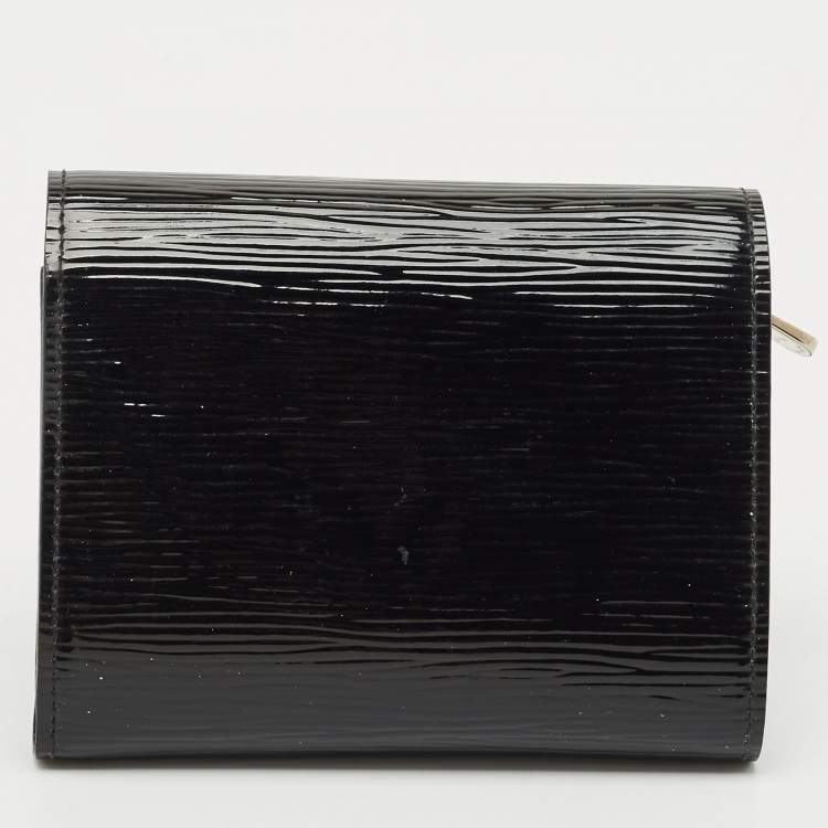Pre Owned Louis Vuitton Black Electric Epi Leather Joey Wallet